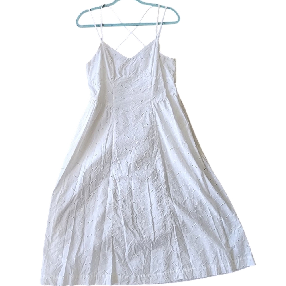 White Spaghetti Strap Dress, Size Medium
